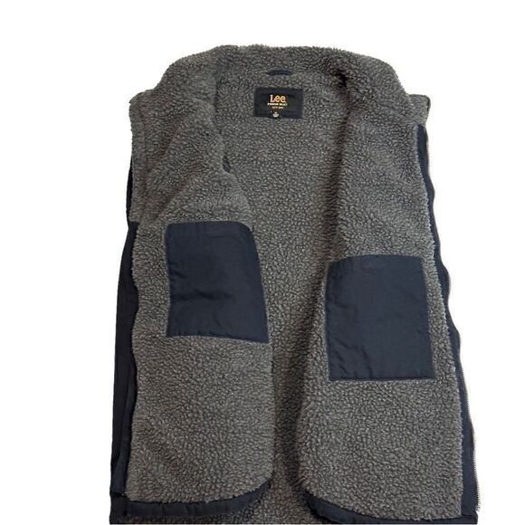 Lee Black Sherpa Canvas Vest XL - Picture 6 of 9